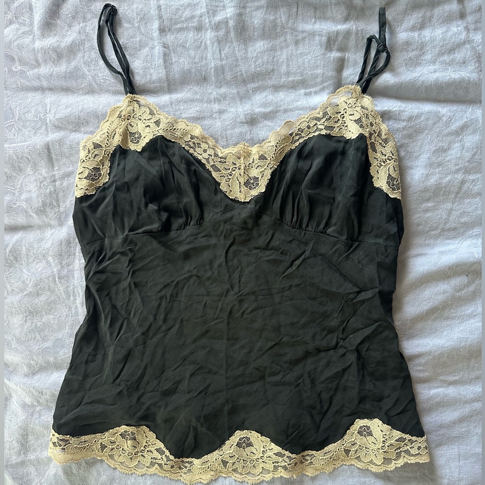 lace edge y2k tank top